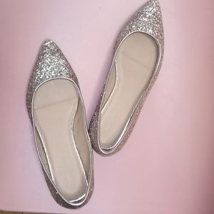 RoseGold glitter flats